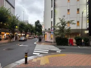 ファーストクラブ麗への道順 9／11：右手一つ目の路地を越えて直進します。
