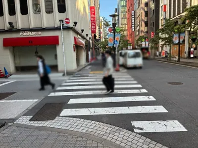 ロッカクアンへの道順 12／13：一つ目の十字路を越えて直進します。