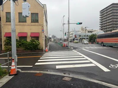 木更津　ザナルカンドクラブへの道順 9／13：二つ目の十字路も越えて直進をします。
