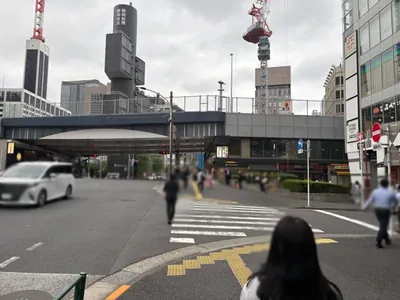 るぽ （ルポ）への道順 3／9：一つ目の横断歩道を渡ります。
