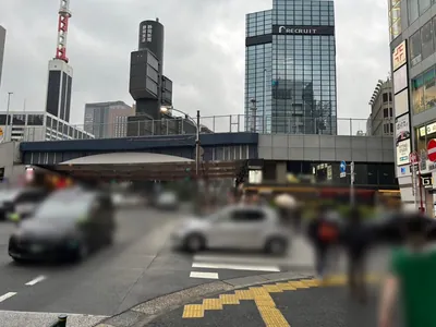 ベラノッテへの道順 3／10：横断歩道を渡って直進を続けます。