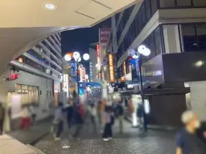 ハピィニスへの道順 2／6：正面に進みます。