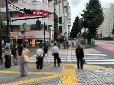 スイ （粋/SUI）昼への道順 8／12：「新宿区役所」の交差点に出たら横断歩道を正面に渡ります。