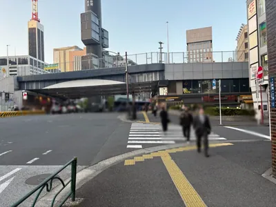 リベルへの道順 3／9：一つ目の横断歩道を渡って直進します。