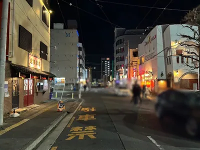 フライへの道順 10／11：二つ目の十字路も超えて直進します。