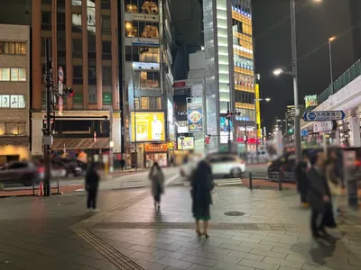 クロリスへの道順 3／8：交差点に出たら横断歩道を渡らずに左折します。