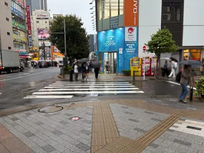 秋葉原　リリペットへの道順 6／10：右手路地を横断歩道を渡って右折します。