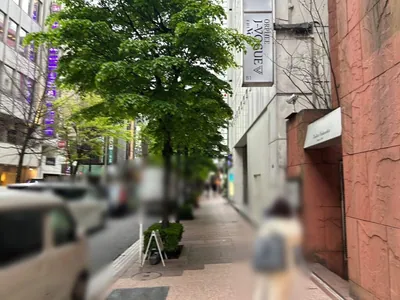 アマネへの道順 7／10：十字路に出るまで直進します。