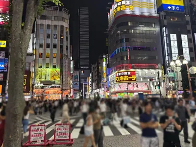 アークへの道順 4／12：直進すると「歌舞伎町」の交差点に出るので横断歩道を正面に渡ります。
