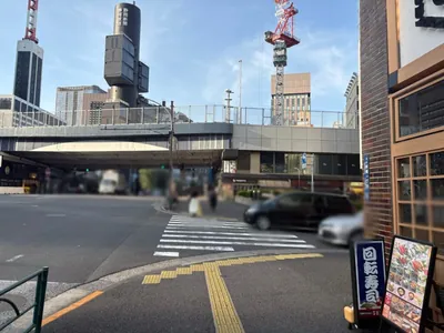 モノリスへの道順 3／10：一つ目の横断歩道を渡ります。