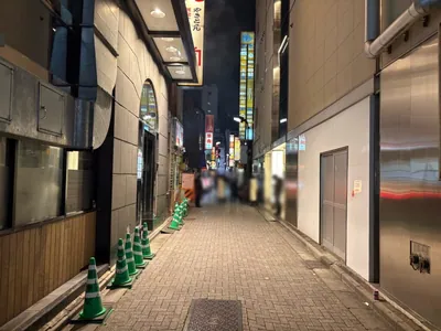 ネクトへの道順 6／6：右折後、少し進むと右手に上野ネクトが入る「88ビル」があります。