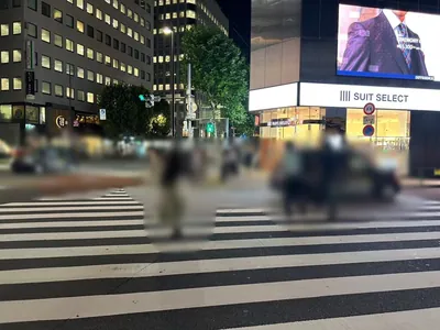 天空・別邸楽陽 (テンクウ・ベッテイラクヨウ）への道順 2／15：正面の横断歩道を渡ります。