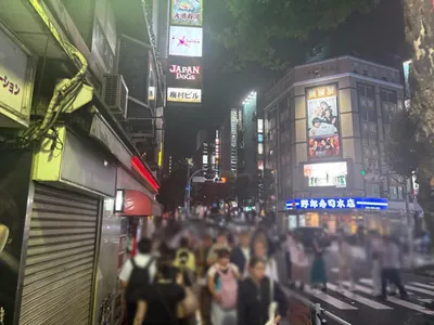 アークへの道順 11／12：「新宿区役所通り(風林会館)」の交差点に出るので左折します。
