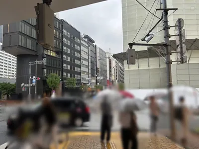ファントムへの道順 4／10：ガードをくぐったら横断歩道を渡ります。