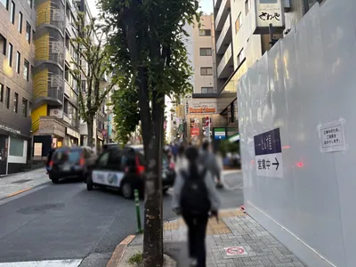 庭園への道順 4／12：右手二つ目の路地も超えて直進します。