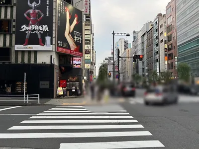 ソウへの道順 6／9：直進すると五つ目の横断歩道が出てくるので渡ります。