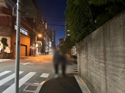 うさぎ （ウサギ）への道順 3／5：しばらく直進を続け十字路を越えてさらに直進を続けます。