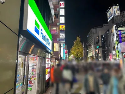 ピークへの道順 6／13：直進して左手の一つ目の路地を越えます。