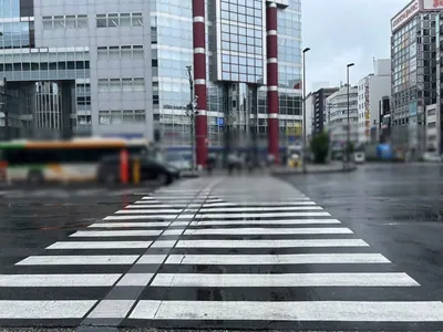 ネオキューブへの道順 5／12：正面の横断歩道を渡ります。