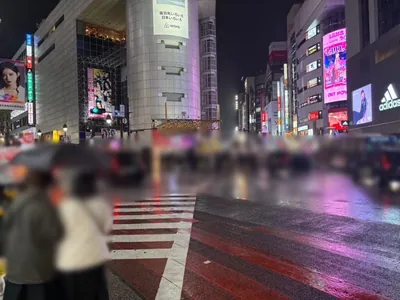 マカロンへの道順 4／8：右手一つ目の横断歩道を109方向に渡ります。
