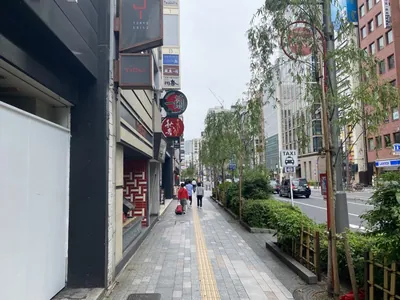 ラヴィエへの道順 5／5：高速道路の下をくぐり横断歩道を渡って少し歩くと左手に銀座ラヴィエの入る「和恒ビル」が出てきます。