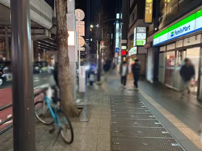 月ノ湊 （ツキノソウ）への道順 2／8：道路を左手に直進します。