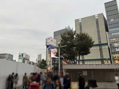 アオイへの道順 2／10：駅を背にして線路を左手に進みます。