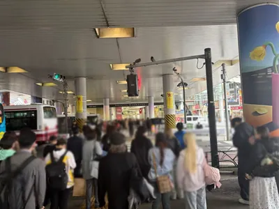 アリエル1への道順 3／7：ガード下の横断歩道を渡ります。
