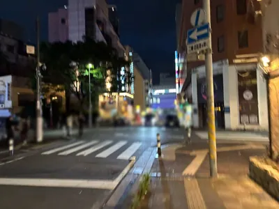 かえでのへやへの道順 14／15：一つ目の十字路を渡って直進します。