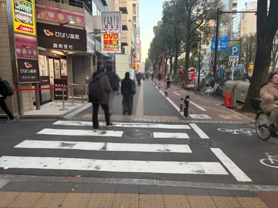 ジェム （GEMME 川崎）への道順 7／8：二つ目の横断歩道も越えて直進します。