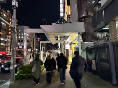 茜（アカネ）への道順 6／8：下りたら道路を左手に直進します。