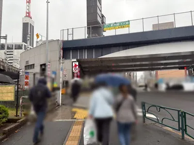 リカリカへの道順 6／9：二つ目の横断歩道をも渡り直進します。