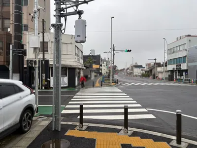 木更津　アリーナへの道順 12／13：五つ目の十字路を右折します。