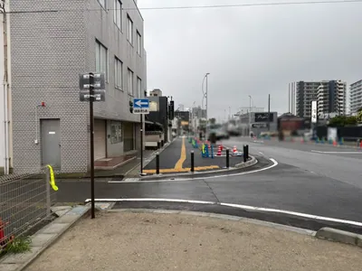 木更津　アリーナへの道順 11／13：四つ目の十字路も越えて直進します。