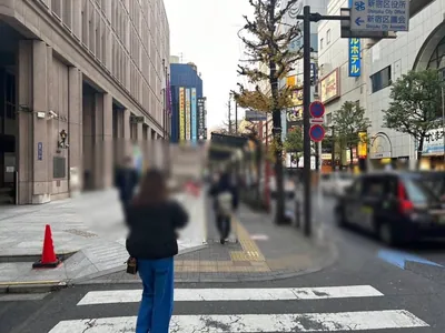 ロイヤルメルトへの道順 8／12：新宿区役所を左手に直進します。