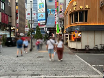 パーティーパーティーへの道順 7／8：十字路を越えて直進します。