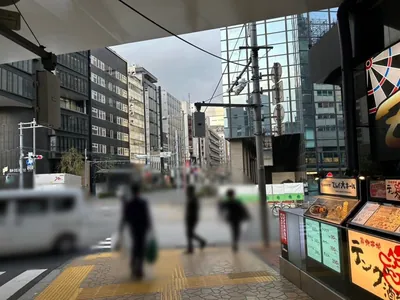 ロドピスへの道順 4／11：高架下を通って二つ目の横断歩道も渡ります。