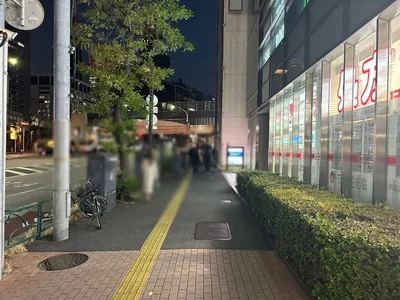 ダミエへの道順 2／7：道路を左手に直進します。
