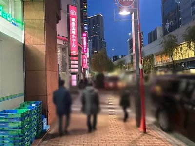 レリアへの道順 8／11：「難波橋」の交差点から一つ目の路地も超えます。