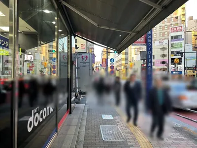 グランデへの道順 5／7：左手一つ目の路地を左折します。