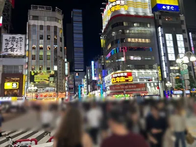 オレンジテラスへの道順 4／10：直進すると「歌舞伎町」の交差点に出るので横断歩道を正面に渡ります。