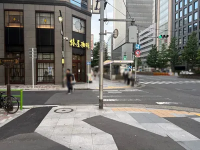姉キャバ日本橋店 （アネキャバ）への道順 2／5：駅を背にして正面の横断歩道を渡ります。