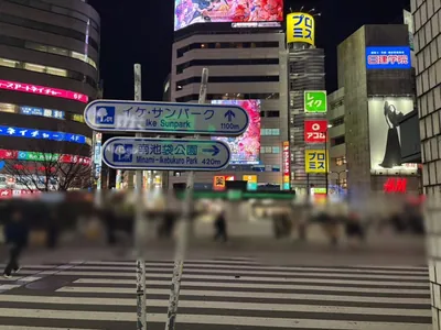 フェアリーへの道順 2／6：正面の横断歩道を渡ります。