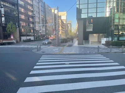 まゆへの道順 4／8：二つ目の横断歩道も渡ります。