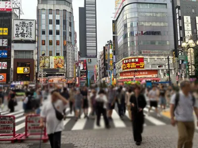 美人茶屋 新宿 （ビジンチャヤ シンジュク）への道順 4／11：直進すると「歌舞伎町」の交差点に出るので横断歩道を正面に渡ります。
