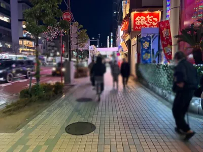 ビーチへの道順 3／8：直進します。