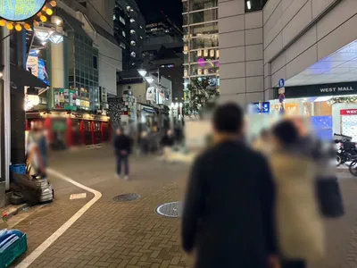 ティアラへの道順 6／7：十字路を二つ超えて直進します。