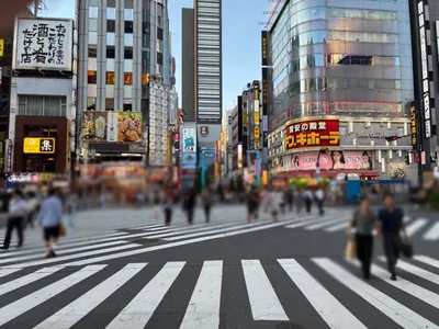 アジアンクラブへの道順 4／11：直進すると「歌舞伎町」の交差点に出るので横断歩道を正面に渡ります。