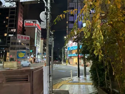 リビアンへの道順 3／6：一つ目の十字路を横断歩道を渡らずに右折します。
