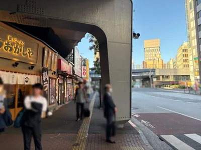 ピロポへの道順 4／11：横断歩道を渡ったら道路を右手に直進します。